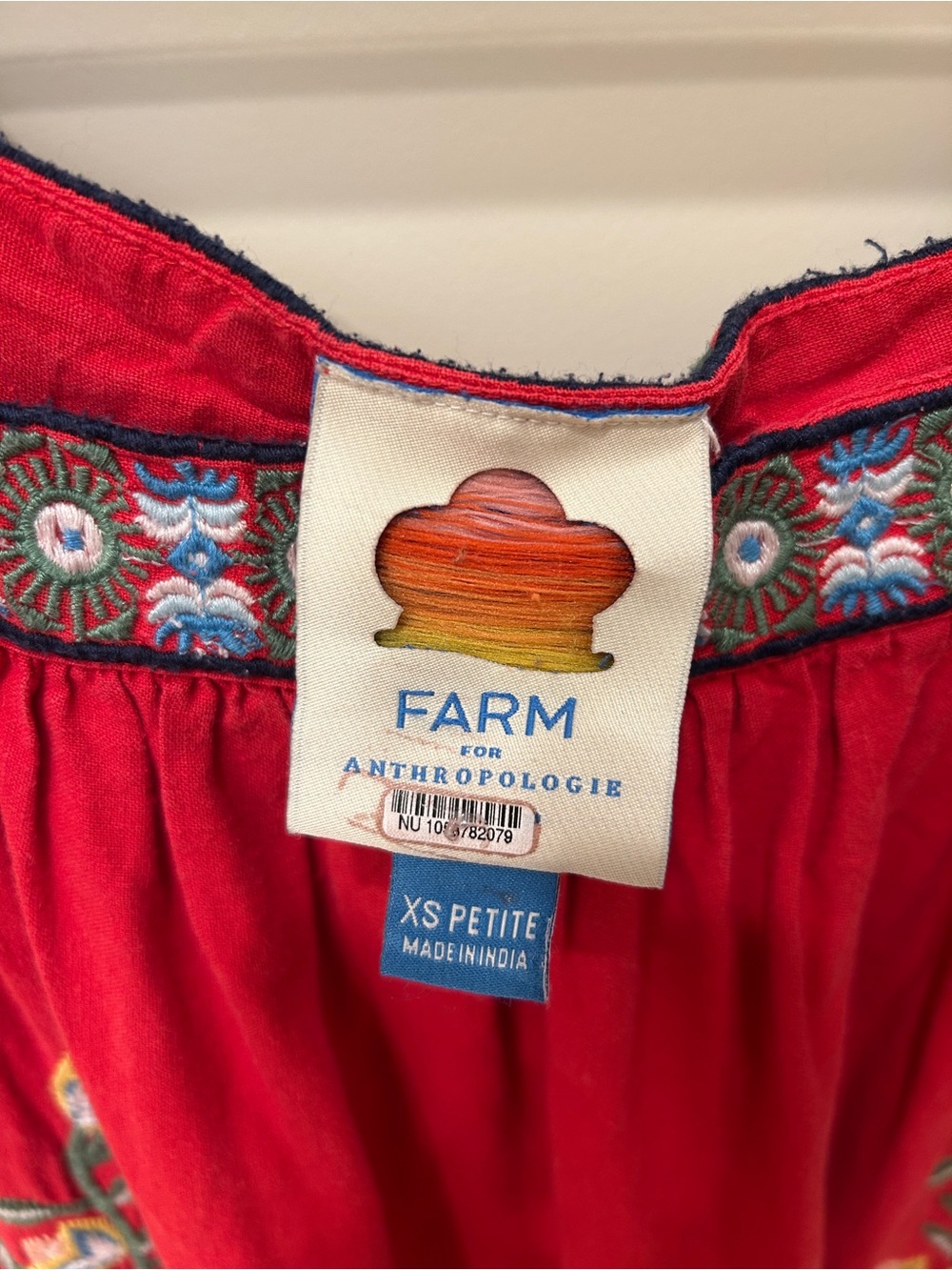 Farm Rio Embroidered Square-Neck Dress - Picture 8 of 9